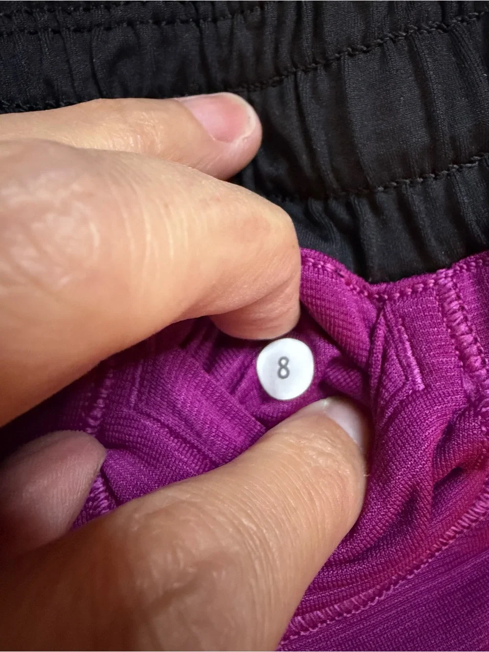 Lululemon Hotty Hot Shorts Mini Midnight Bloom Fuchsia Floral Workout Run Size 8 - Picture 7 of 7